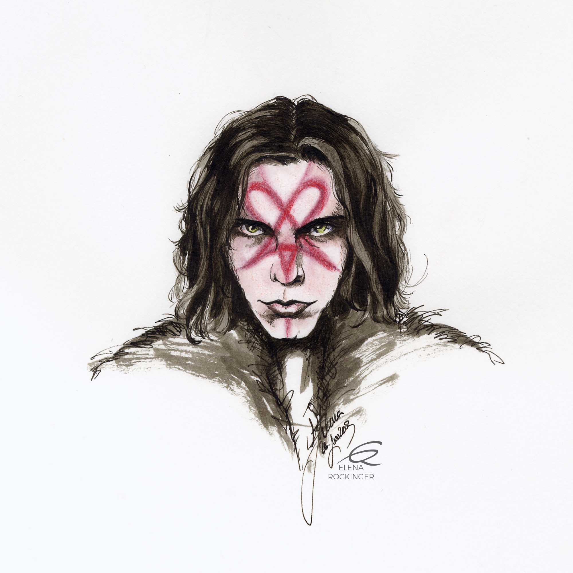 Field Portrait 03 elena rockinger field portrait ville valo mixed media sig