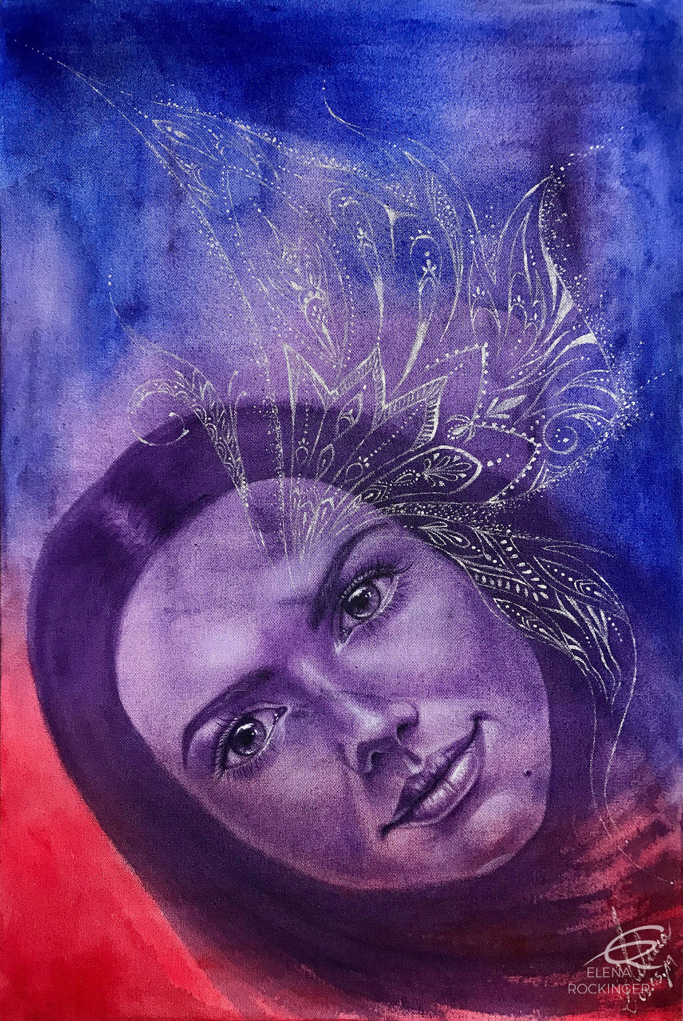 Field Portrait 05 elena rockinger field portrait cristina acrylic painting sig