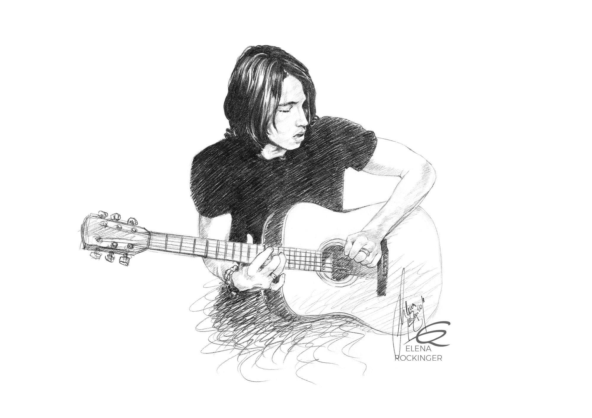 09 elena rockinger portrait gil ofarim graphite sig