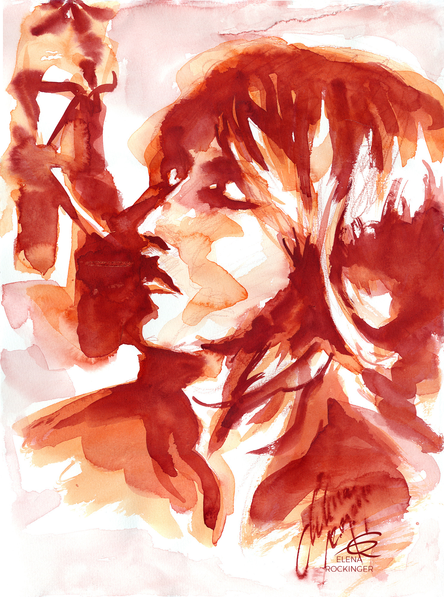 Field Portrait 10 elena rockinger field portrait gil ofarim watercolour painting sig