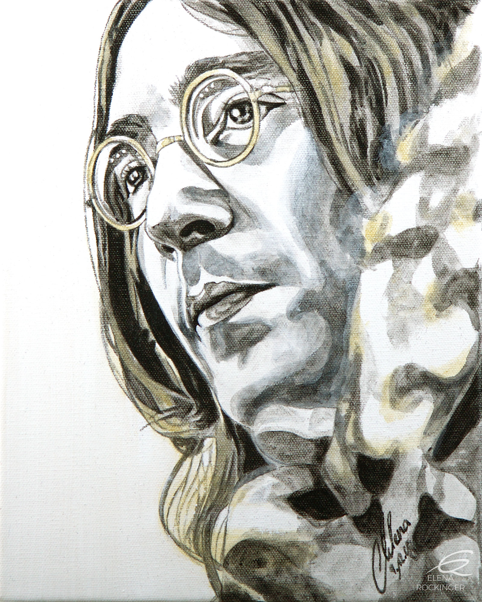 Portraits 10 elena rockinger portrait john lennon acrylic painting sig