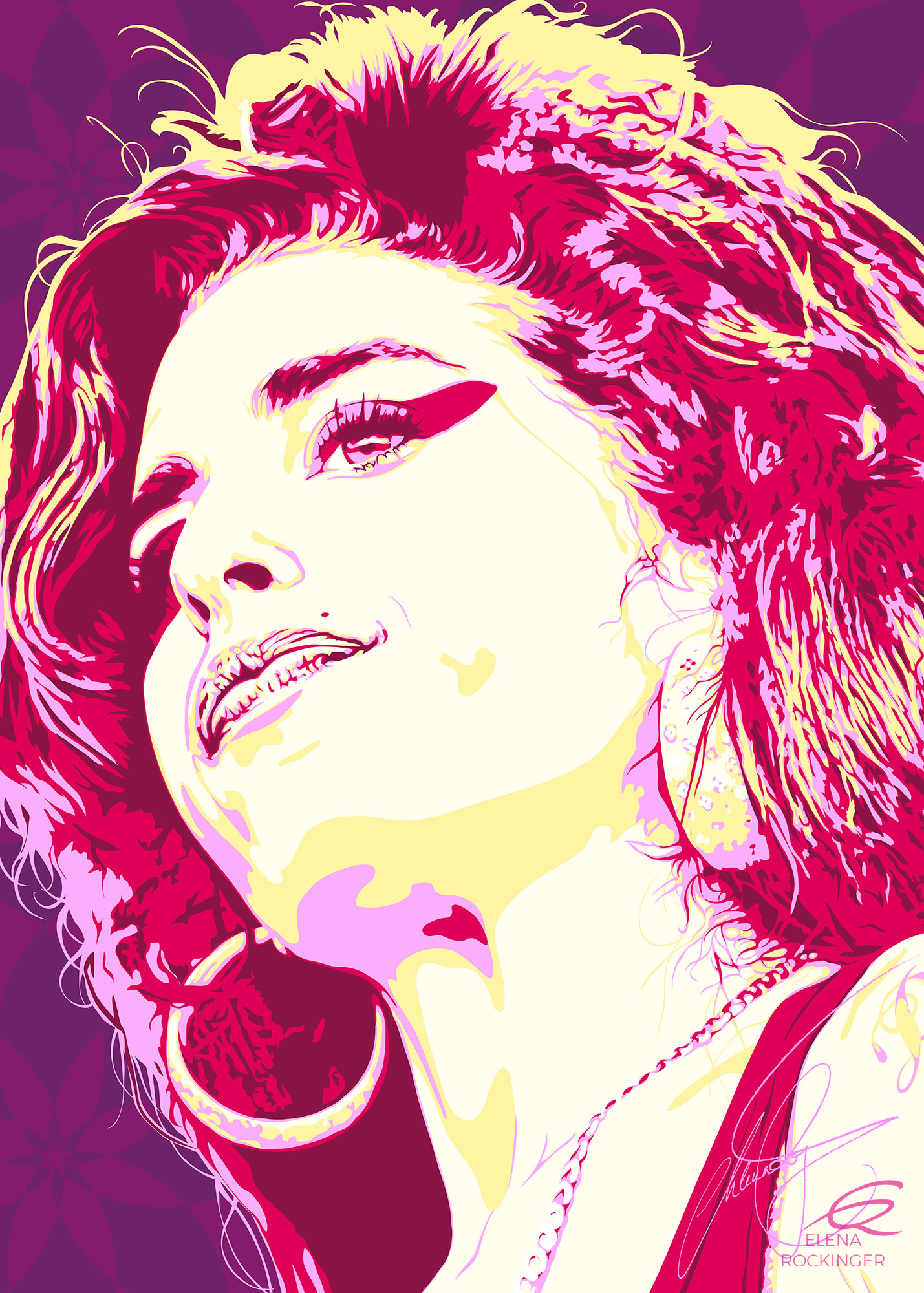 16 elena rockinger portrait amy winehouse digital vector sig
