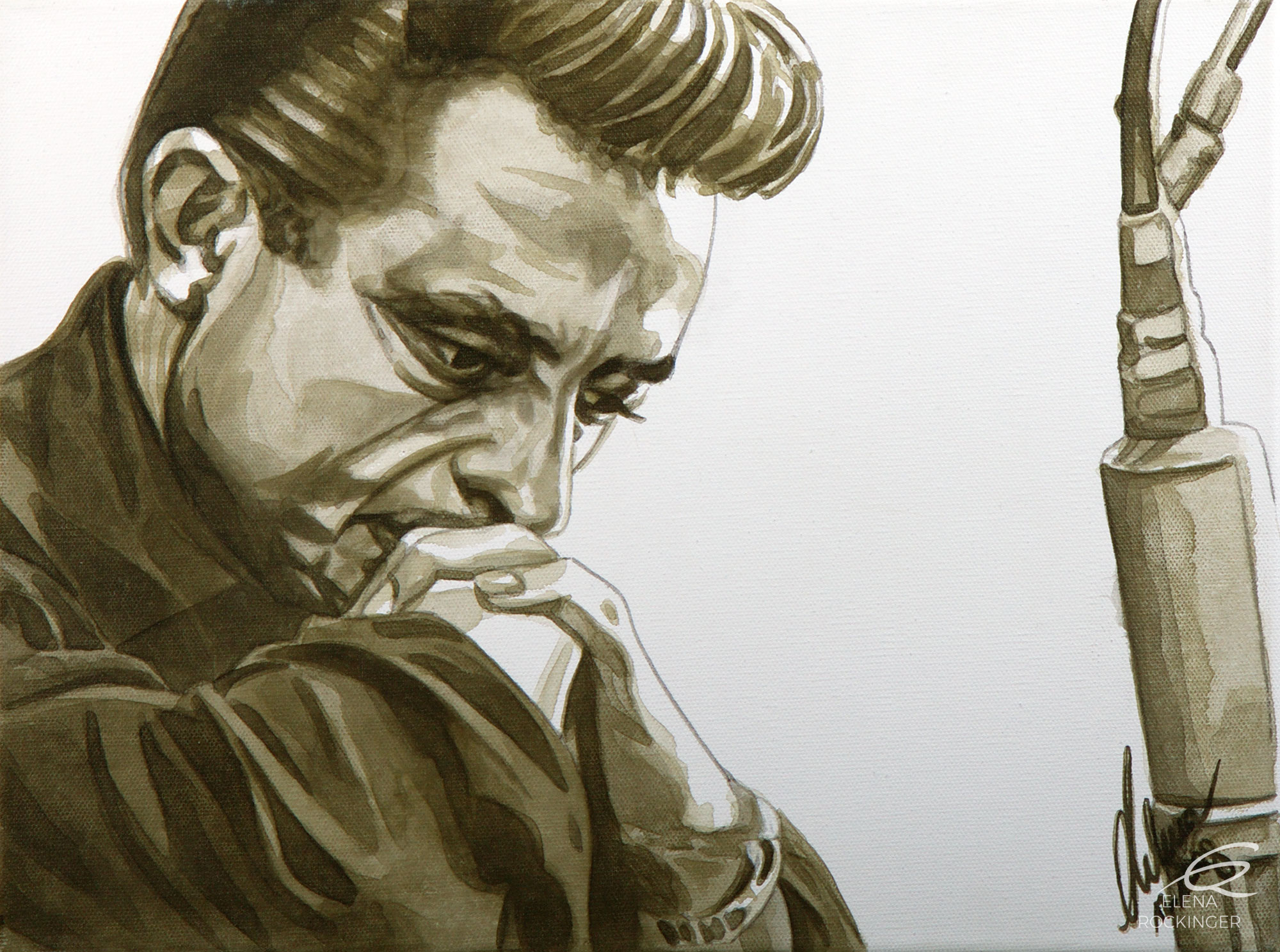 22 elena rockinger portrait johnny cash ink painting sig